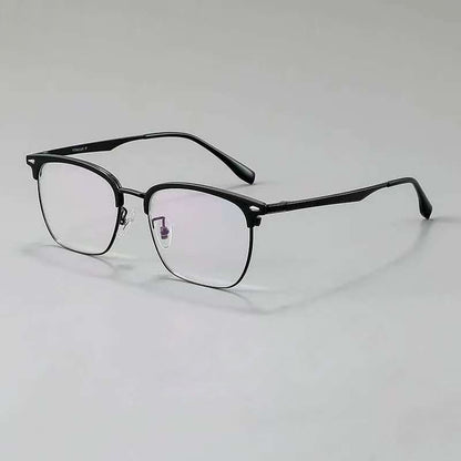 NIXIN Designer model eyebrows imported pure titanium ultra-light glasses frames for men and women（Products can be customized, price ask customer service）half-rimmed eye frame  turn back the clock  Ultra Light Box