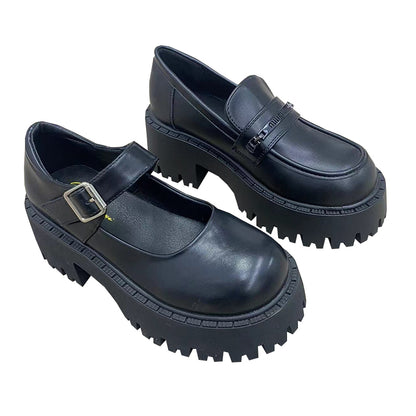 XINRUI Loafers for women 1  Leather platform small leather shoes lace-up（3000 pairs price）