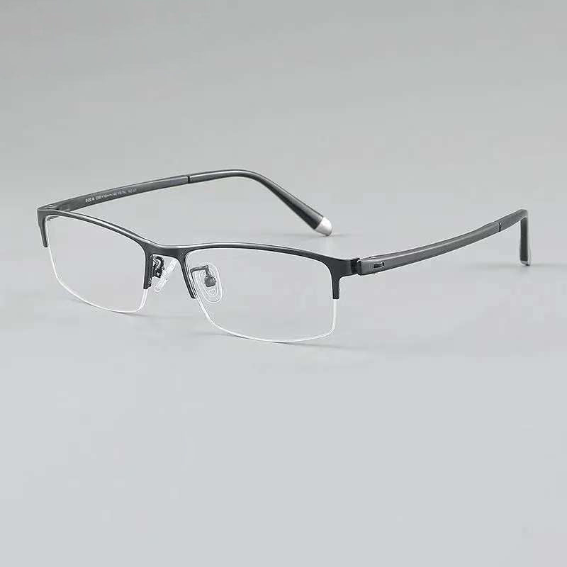 NIXIN Ultra lightweight designer model titanium plate half frame business men's model（Ask customer service for specific prices）Can be fitted with nearsightedness glasses frames color changing