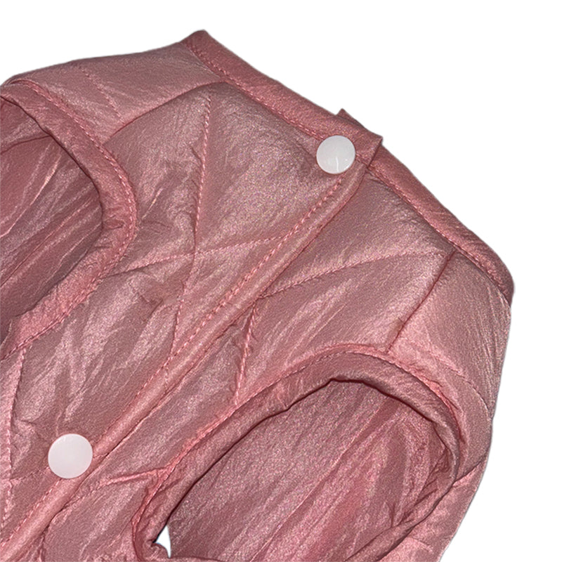 CHAOHUA Pink lightweight cotton jacket   Easy to put on and take off  Close-fitting wrap