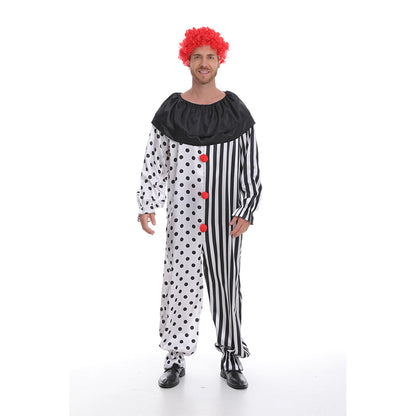 CAIYUN 2-piece clown jumpsuit for men (Onesie + wig) YJS1003 Funky prop Role play