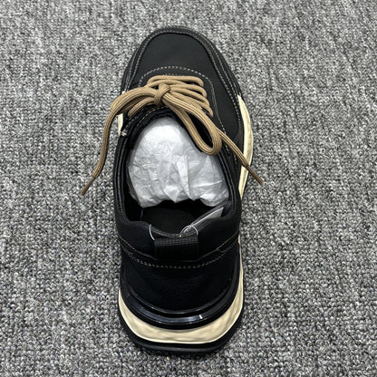 YONGJIA Spring new leather head layer cowhide fashion single shoes men's shoes all comfortable sports casual shoes (85711-1)