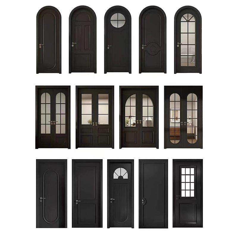 HENGLONG Solid wood multi-layer composite set door paint series（Ask customer service for specific prices）Home wooden door Interior door Creme fraiche style