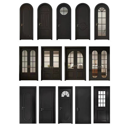 HENGLONG Solid wood multi-layer composite set door paint series（Ask customer service for specific prices）Home wooden door Interior door Creme fraiche style