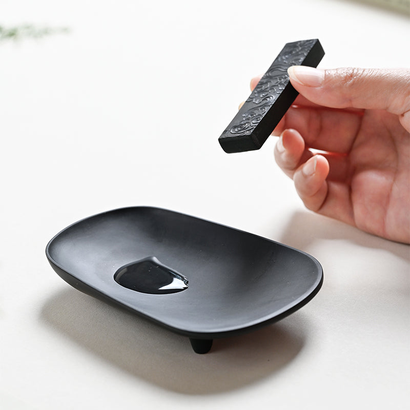 XUANYAN Fang Tang dustpan inkstone  Calligraphy dustpan Xuan inkstone portable