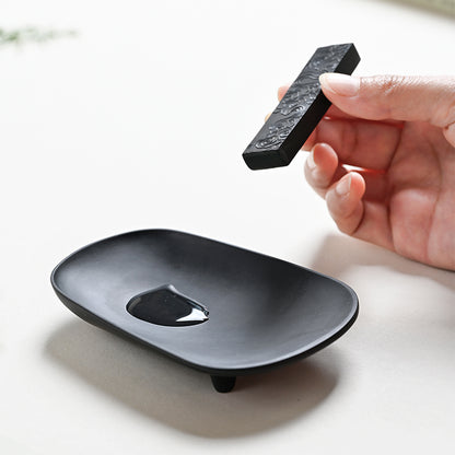 XUANYAN Fang Tang dustpan inkstone  Calligraphy dustpan Xuan inkstone portable