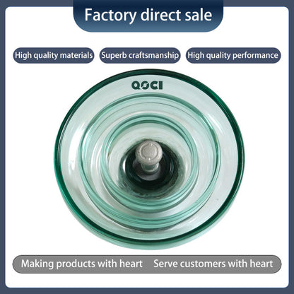 QOCI ELECTRIC 210KN Suspended Tempered Glass Insulator U210b（Starting from 1000，Specific price consulting customer service） Anti-Pollution glass Insulator