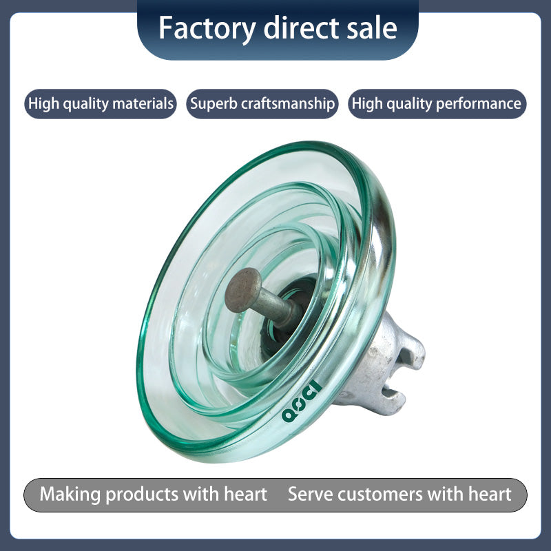 QOCI ELECTRIC 210KN Suspended Tempered Glass Insulator U210b（Starting from 1000，Specific price consulting customer service） Anti-Pollution glass Insulator