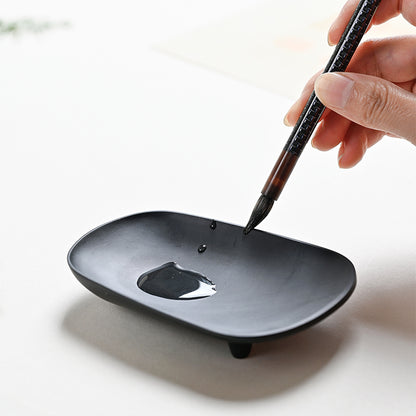 XUANYAN Fang Tang dustpan inkstone  Calligraphy dustpan Xuan inkstone portable