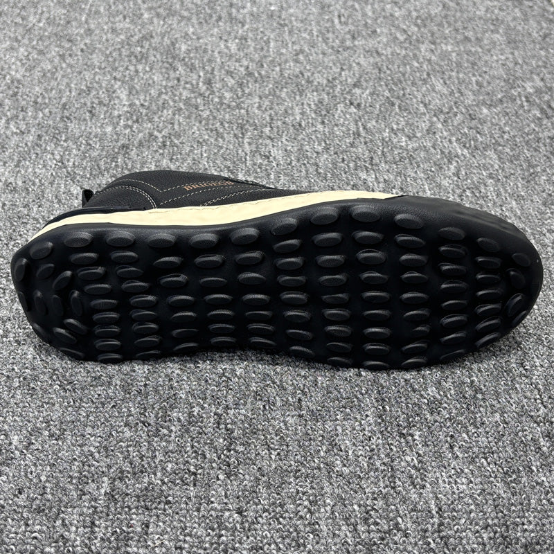 YONGJIA Spring new leather head layer cowhide fashion single shoes men's shoes all comfortable sports casual shoes (85711-1)
