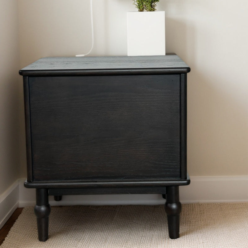 TONGLI Black Bedside Table  Simple Modern Bedroom Bedside Table  Minimalist Black Cabinet