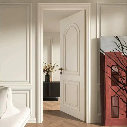 HENGLONG Solid wood multi-layer composite set door paint series（Ask customer service for specific prices）Home wooden door Interior door Creme fraiche style