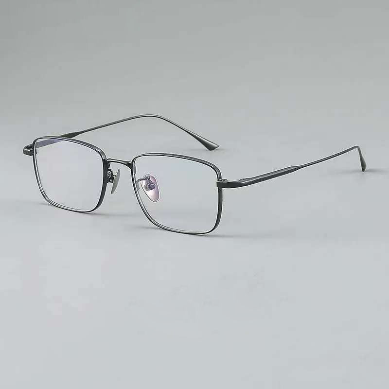 NIXIN Designer titanium ultra-light myopia glasses retro square frame can be fitted with prescription myopia men's models（Ask customer service for specific prices）Blu-ray Business