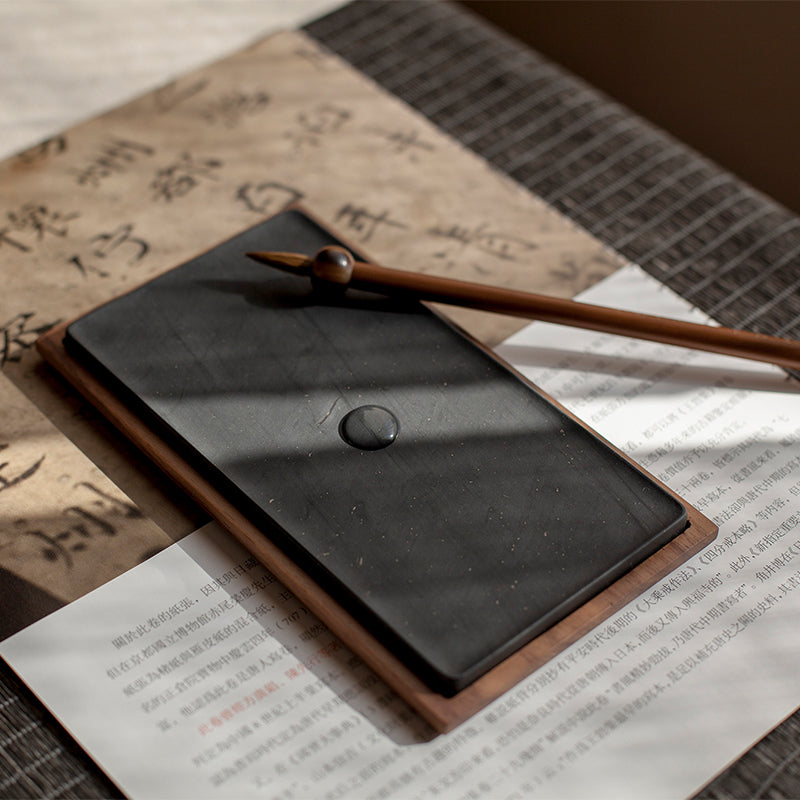 XUANYAN Flagship portable inkstone  Hui Xin Zhai natural stone Duaninkstone