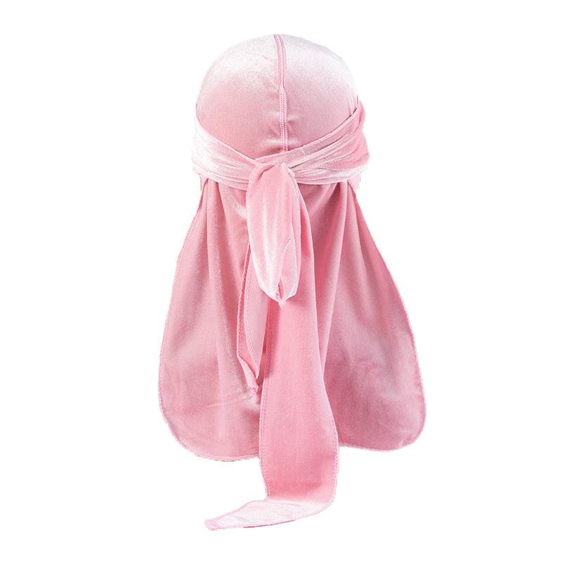 ZHENYANG Flannelette Pirate Hat for Men Long Tail Turban (4803)  Sweat wicking hip-hop bounce