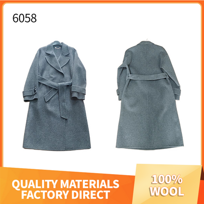 MINGYA Wool double-faced tweed（Ask customer service for specific prices）Reversible cashmere coat  Double-breasted knee-length tweed
