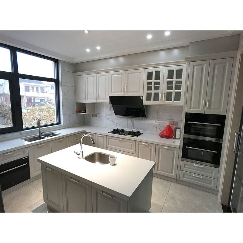 HUIBANG Simple Luxury Series solid wood cabinet（Products can be customized, price ask customer service）Solid wood multi-layer environmental protection cabinet  Cabinet door glass titanium crystal panel