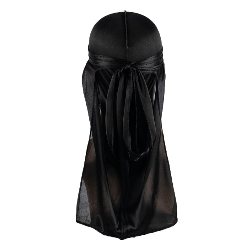 ZHENYANG Bright Cloth Men's Pirate Hat Long Tail Turban (4801) Sweat wicking hip hop elastic imitation silk