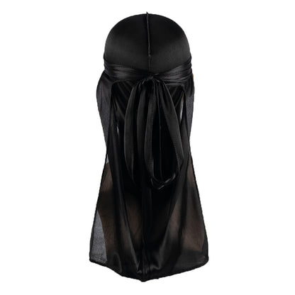ZHENYANG Bright Cloth Men's Pirate Hat Long Tail Turban (4801) Sweat wicking hip hop elastic imitation silk