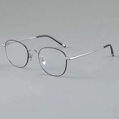 NIXIN Retro Wannabe Turtle Designer Model Pure Titanium Plate Ultra Light Eyeglass Frames for Men and Women（Customized products, specific price ask customer service）Anti-blue light color-changing myopia