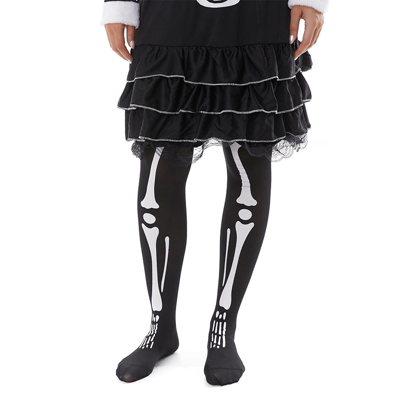 CAIYUN Black and white skeleton dress for adult women Y18415 Horror costume Human bones skeleton dress