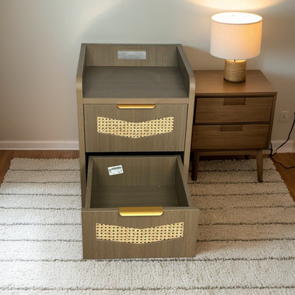 TONGLI bedside table（Ask customer service for specific prices）Solid wood three drawer nightstand  Storage Cabinet Mini Bedside