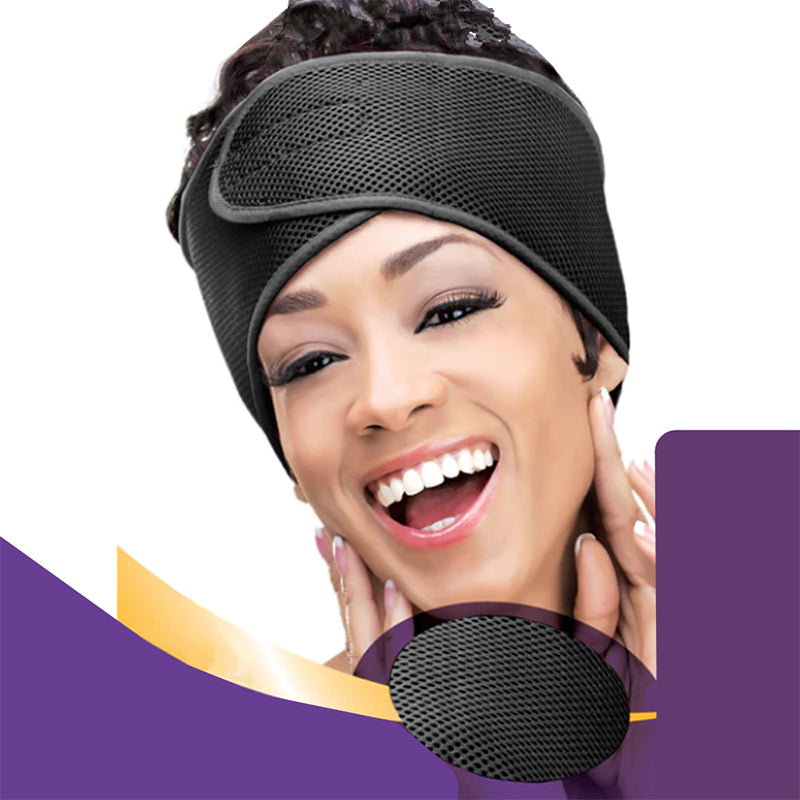 ZHENYANG Fake Hair Band Sandwich Headband (2018)  Air-conditioned sleeping head cover with forehead guard postpartum hair towel headband