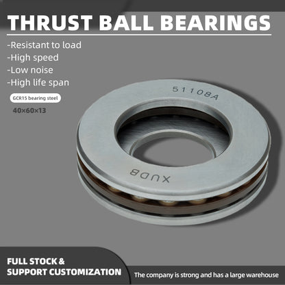 XINOU Thrust ball bearings 51108 A  Full complement roller bearings  High load bearing cylindrical roller