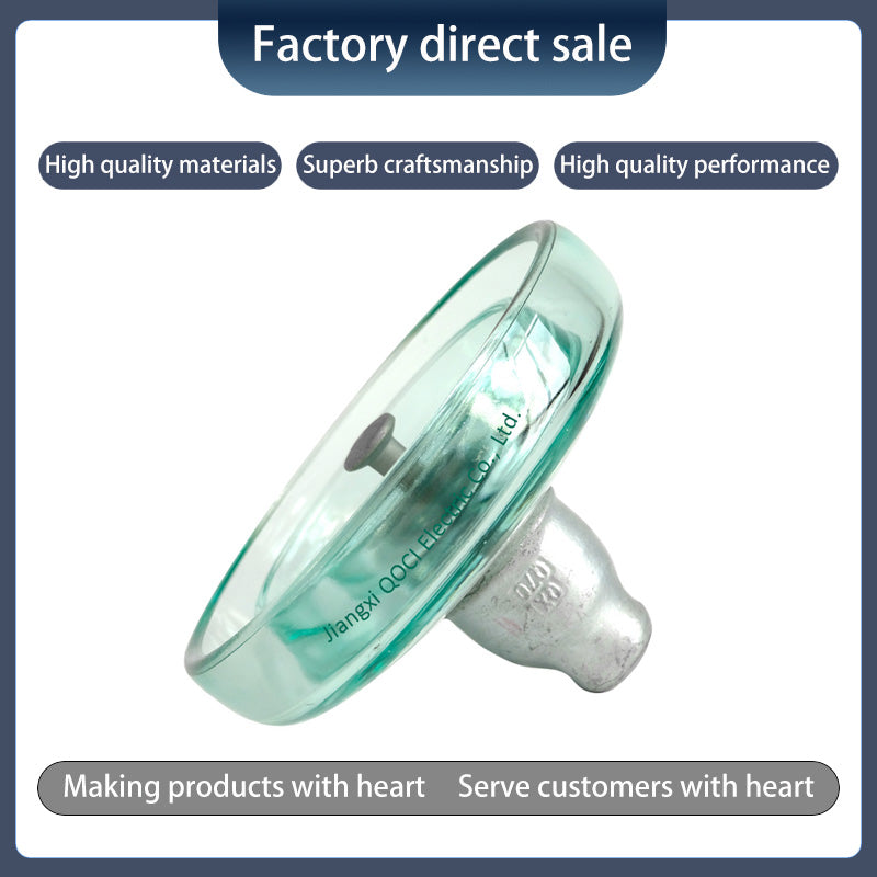 QOCI ELECTRIC 70KN anti-fouling tempered glass insulator U70bp（Starting from 1000，Specific price consulting customer service） Anti-Pollution glass Insulator