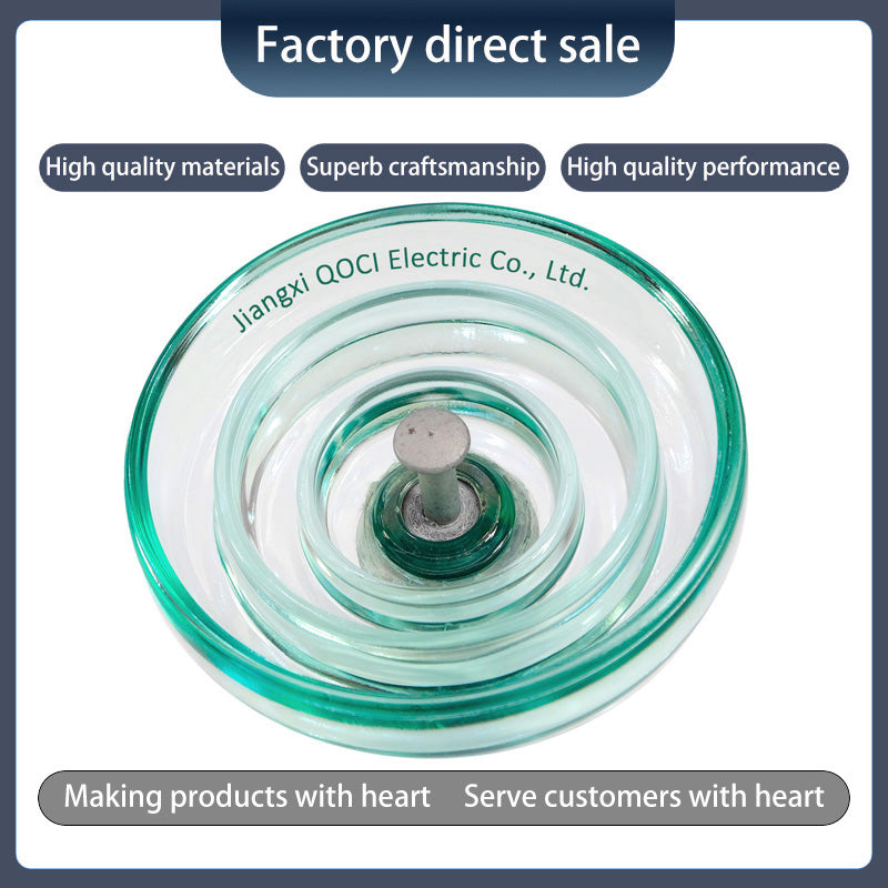 QOCI ELECTRIC 70KN anti-fouling tempered glass insulator U70bp（Starting from 1000，Specific price consulting customer service） Anti-Pollution glass Insulator