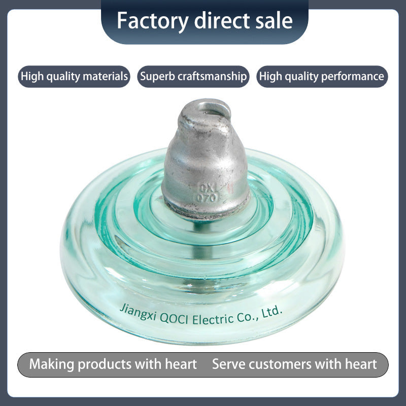 QOCI ELECTRIC 70KN anti-fouling tempered glass insulator U70bp（Starting from 1000，Specific price consulting customer service） Anti-Pollution glass Insulator