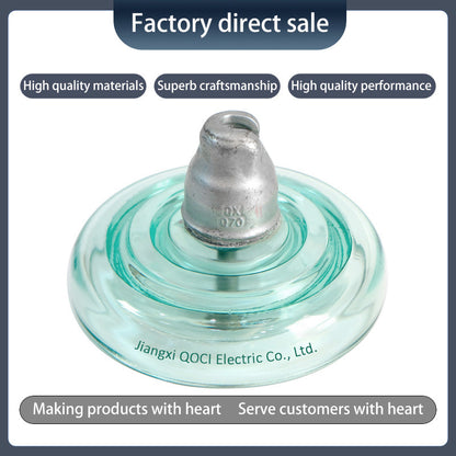 QOCI ELECTRIC 70KN anti-fouling tempered glass insulator U70bp（Starting from 1000，Specific price consulting customer service） Anti-Pollution glass Insulator