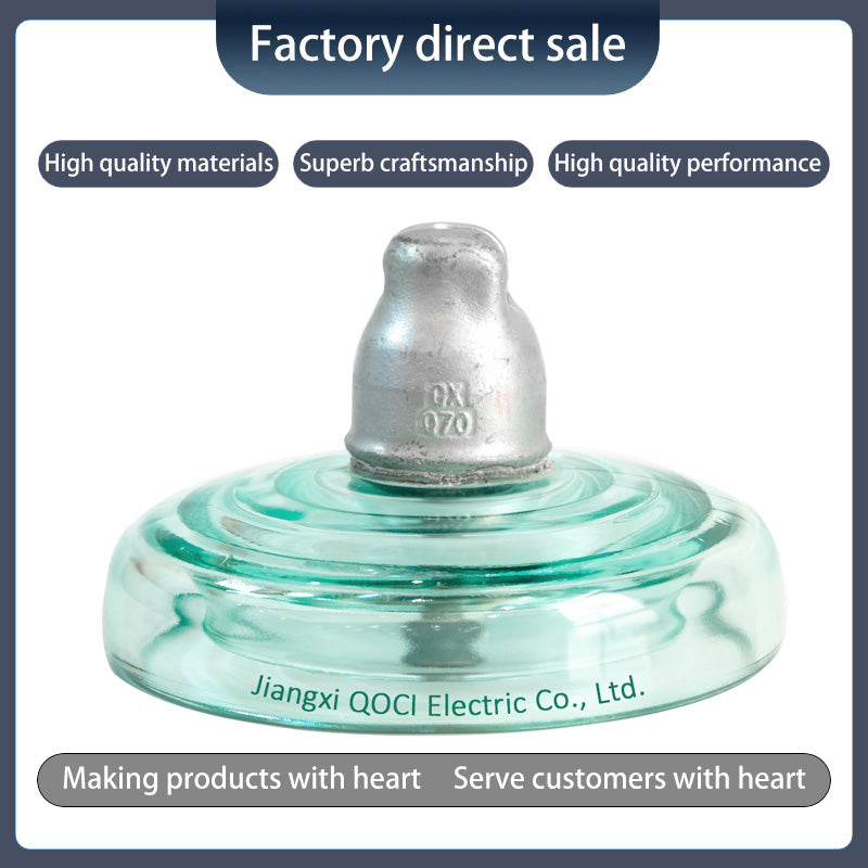 QOCI ELECTRIC 70KN anti-fouling tempered glass insulator U70bp（Starting from 1000，Specific price consulting customer service） Anti-Pollution glass Insulator