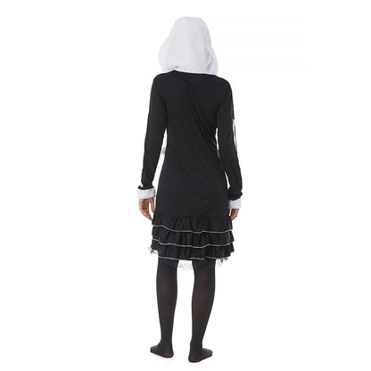 CAIYUN Black and white skeleton dress for adult women Y18415 Horror costume Human bones skeleton dress