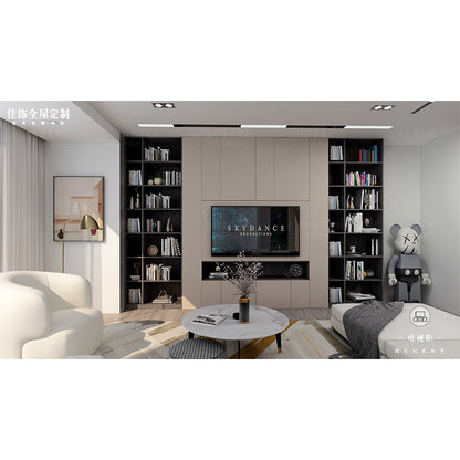 JIASHI TV cabinet（Customized products, specific price ask customer service） Scandinavian TV cabinet background wall integrated living room multi-functional combination wall cabinet