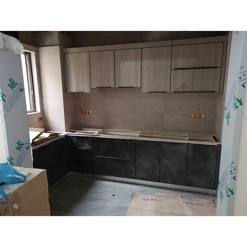 HUIBANG Simple Luxury Series solid wood cabinet（Products can be customized, price ask customer service）Solid wood multi-layer environmental protection cabinet  Cabinet door glass titanium crystal panel