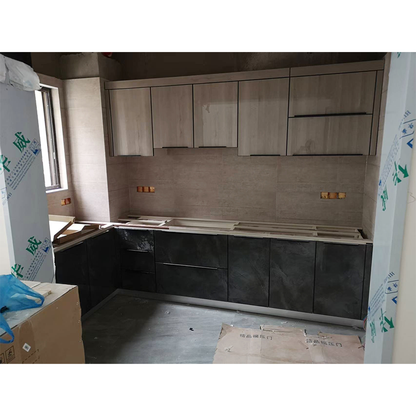 HUIBANG Simple Luxury Series solid wood cabinet（Products can be customized, price ask customer service）Solid wood multi-layer environmental protection cabinet  Cabinet door glass titanium crystal panel
