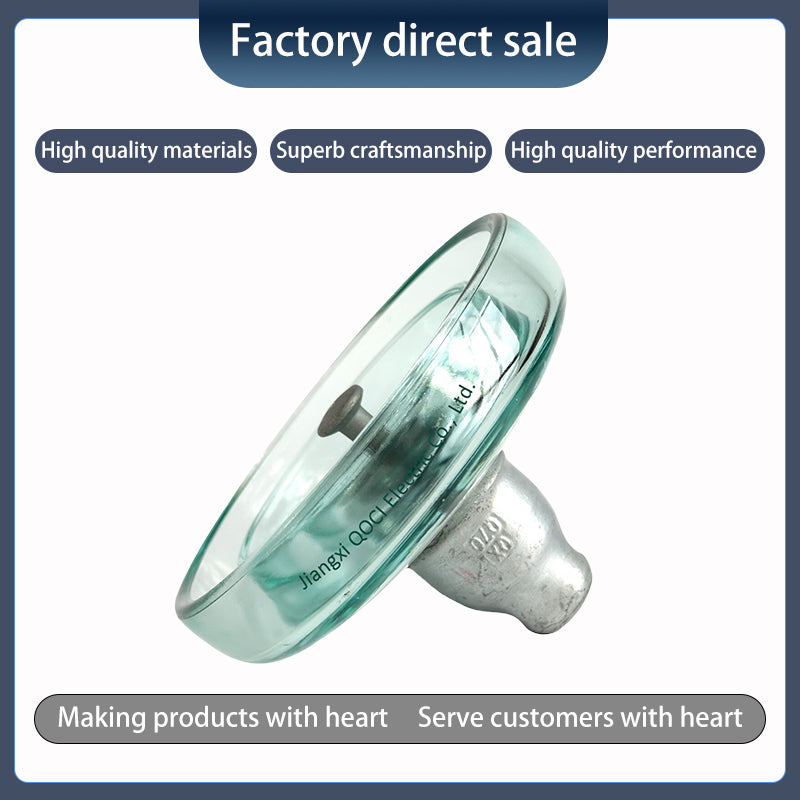 QUANXIN 70KN anti-fouling tempered glass insulator U70bp（Ask customer service for specific prices）Hollow Insulators  Composite insulator