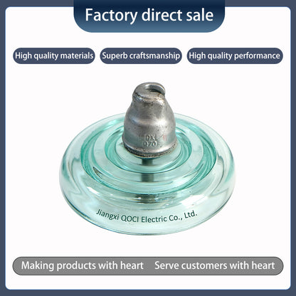 QUANXIN 70KN anti-fouling tempered glass insulator U70bp（Ask customer service for specific prices）Hollow Insulators  Composite insulator
