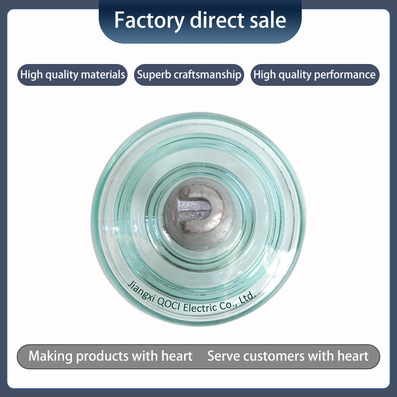 QUANXIN 70KN anti-fouling tempered glass insulator U70bp（Ask customer service for specific prices）Hollow Insulators  Composite insulator