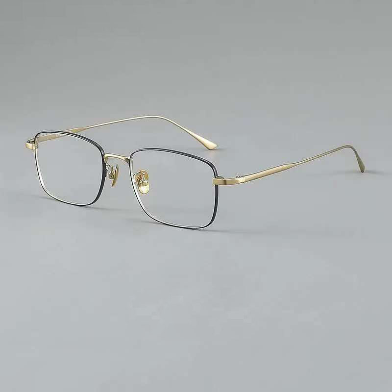NIXIN Designer titanium ultra-light myopia glasses retro square frame can be fitted with prescription myopia men's models（Ask customer service for specific prices）Blu-ray Business