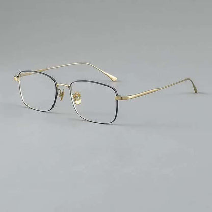 NIXIN Designer titanium ultra-light myopia glasses retro square frame can be fitted with prescription myopia men's models（Ask customer service for specific prices）Blu-ray Business