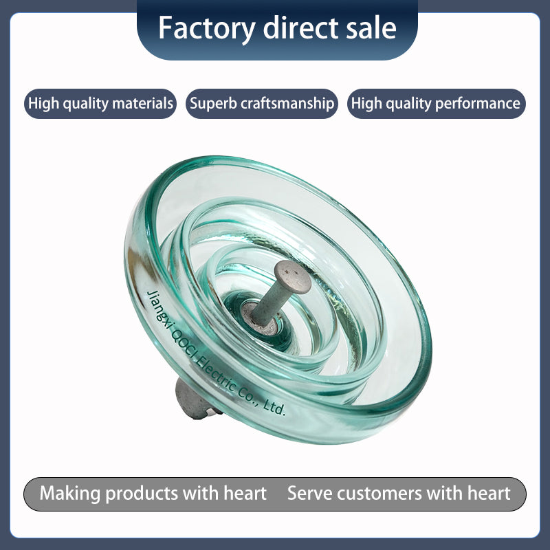 QUANXIN 70KN anti-fouling tempered glass insulator U70bp（Ask customer service for specific prices）Hollow Insulators  Composite insulator
