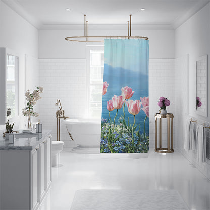ZHENGYANG Shower curtain 4（Ask customer service for specific prices） Partition curtain light luxury high-grade thick shower curtain