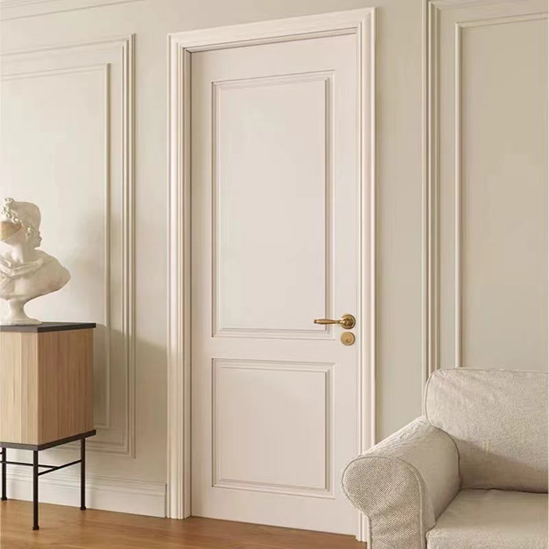 HENGLONG Solid wood multi-layer composite set door paint series（Ask customer service for specific prices）Home wooden door Interior door Creme fraiche style