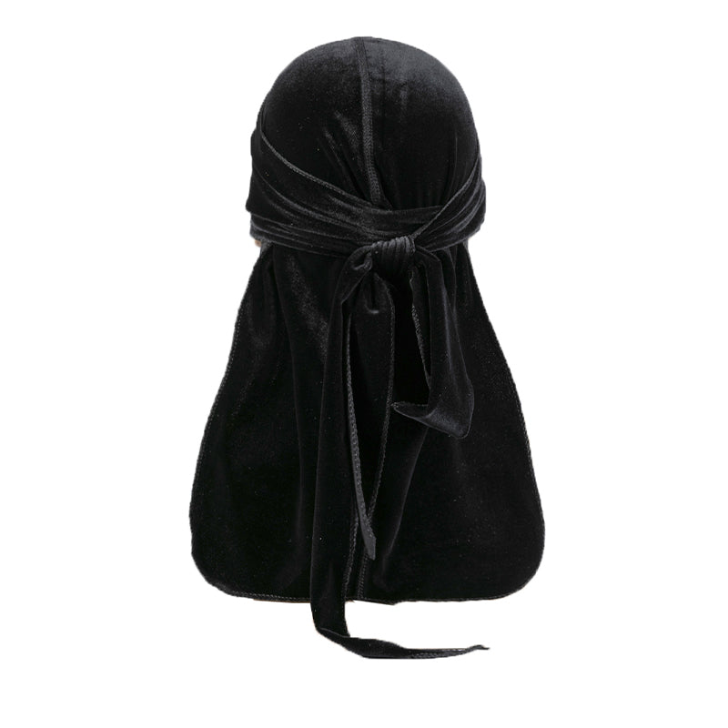 ZHENYANG Flannelette Pirate Hat for Men Long Tail Turban (4803)  Sweat wicking hip-hop bounce