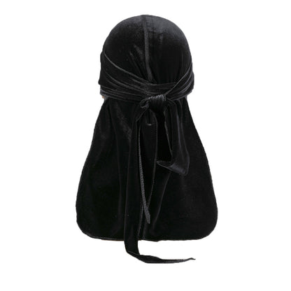 ZHENYANG Flannelette Pirate Hat for Men Long Tail Turban (4803)  Sweat wicking hip-hop bounce
