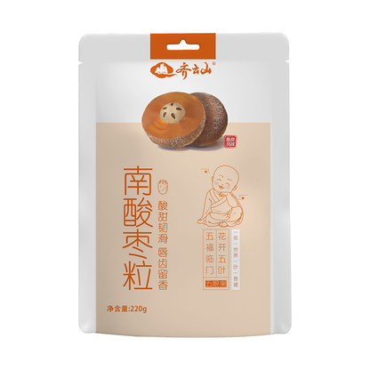 QIYUNSHAN Southern Jujube Granules  sour date cake with tangerine peel  Sweet and sour preserves