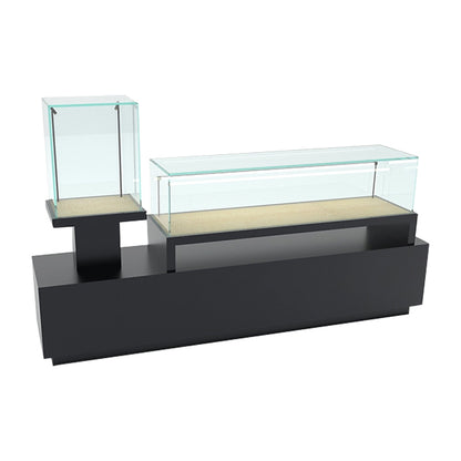 SUNTOP Museum Tube Display Case（Customized products, specific price ask customer service）Glass Exhibition Cabinet Artifacts Collection Fine workmanship