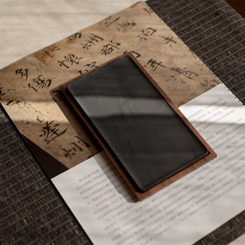 XUANYAN Flagship portable inkstone  Hui Xin Zhai natural stone Duaninkstone